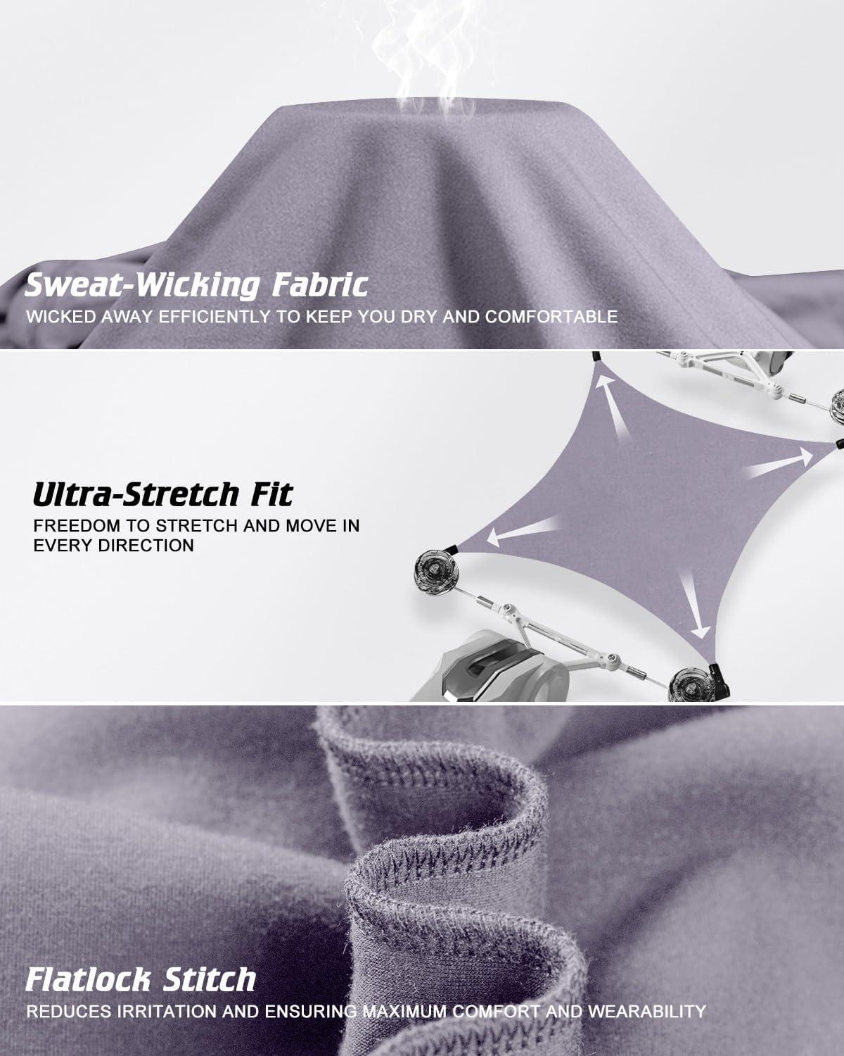 imageCL convallaria Long Johns Thermal Underwear for Men Soft Fleece Lined Base Layer Cold Weather Top Bottom Gift SetHeavyweightcrew Neckgrey