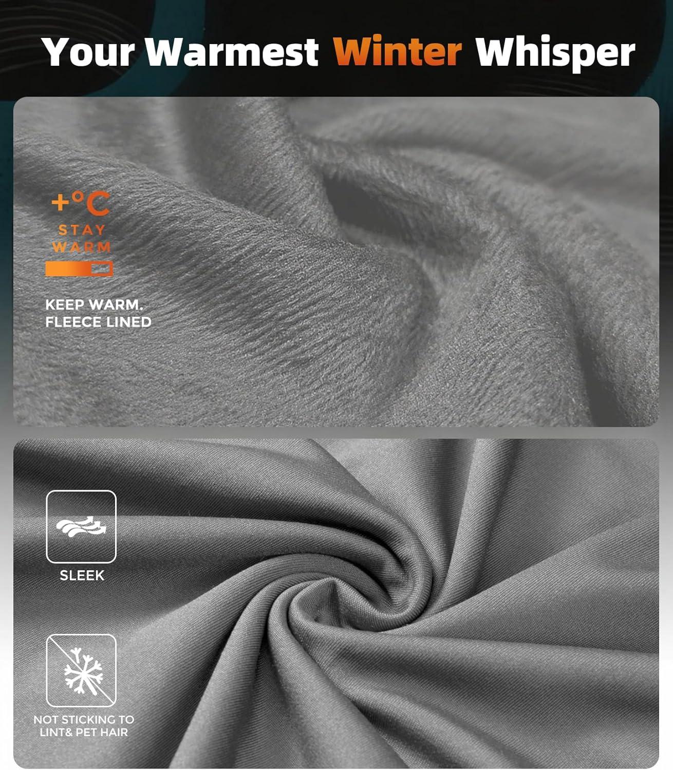 imageCL convallaria Mens Thermal Underwear Set with Fly Long Johns Base Layer Winter Hunting Gear Sport Top and BottomCgrey