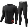 imageCL convallaria Long Johns Thermal Underwear for Men Soft Fleece Lined Base Layer Cold Weather Top Bottom Gift SetHeavyweightcrew Neckblack