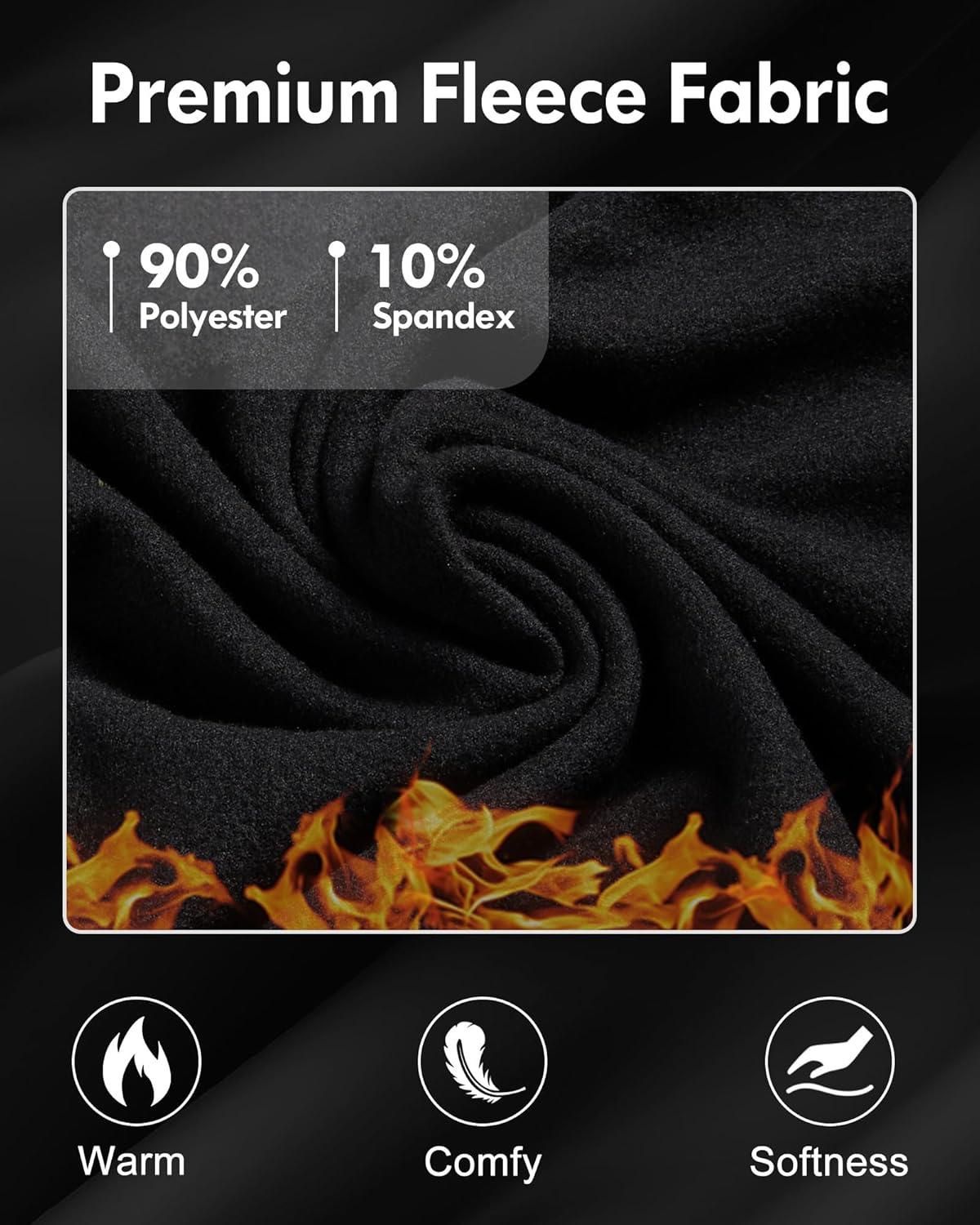 image4 or 2 Pack Mens Thermal Shirt Long Sleeve Fleece Lined Tops Base Layer Compression Undershirt Athletic Sport GearCrew Neck2blackBlackwhiteGrey