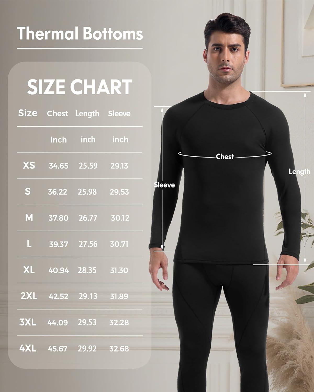 image4 or 2 Pack Mens Thermal Shirt Long Sleeve Fleece Lined Tops Base Layer Compression Undershirt Athletic Sport GearCrew NeckblackBlack