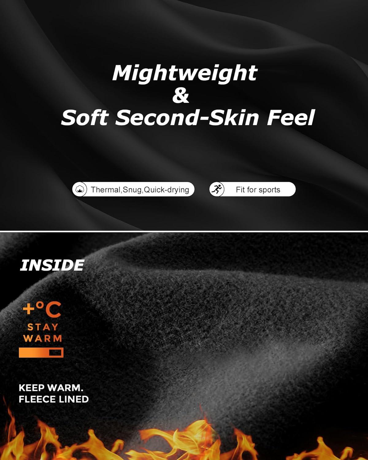 imageCL convallaria 1 2 4 Pack Womens Thermal Underwear Tops Women Fleece Lined Long Sleeve Baselayer Shirt for WinterBlue