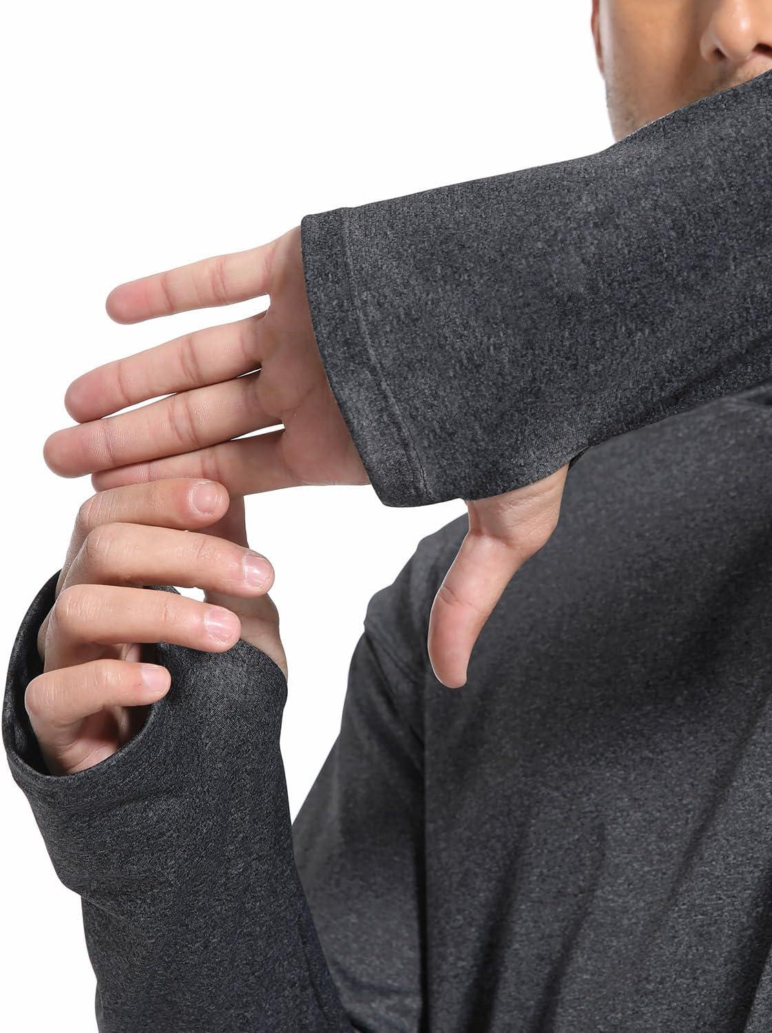 imageCL convallaria 4 Pack mens Long sleeve fishing shirt lightweight thin athletic workout hoodies UV UPF 50 sun hoodieHeather Deep Grayheather Light Graywhitedeep Blue