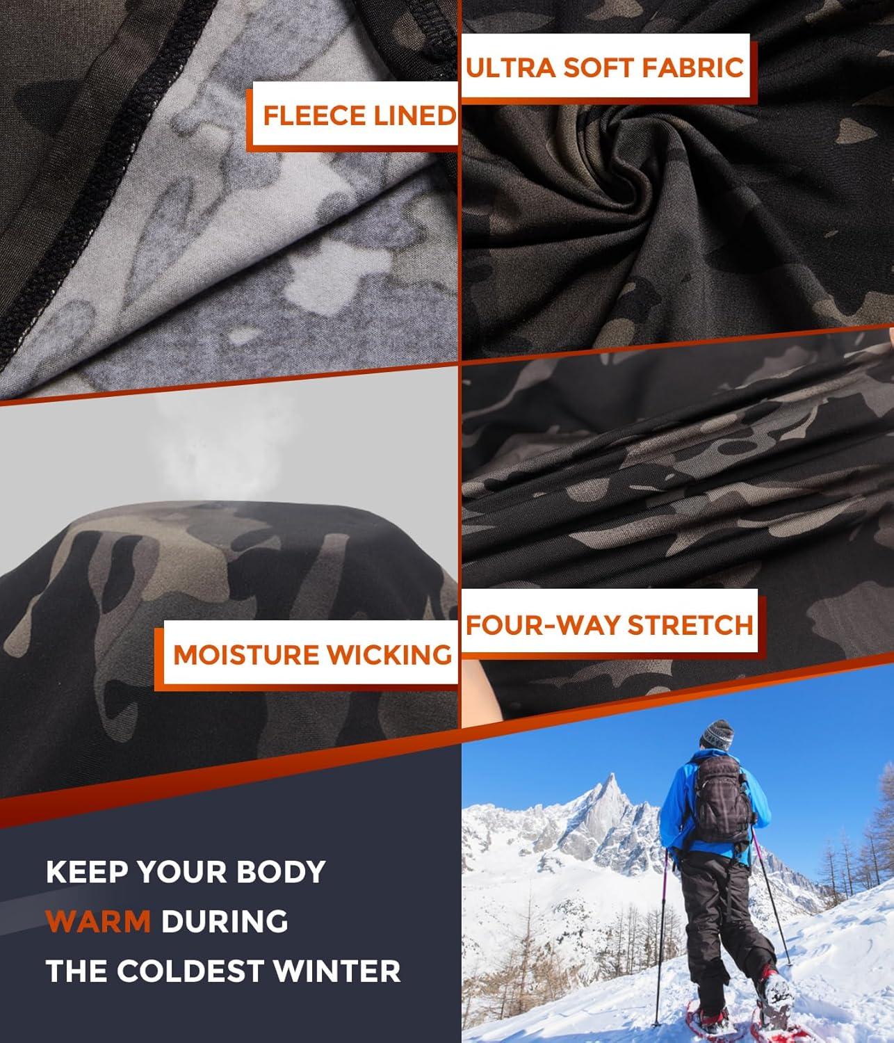 Intimo Termico Uomo CL Convallaria - Set Maglia E Pantaloni In Microfibra Termici, Morbidi E Traspiranti, Per Sci, Trekking E Uso Quotidiano, Nero