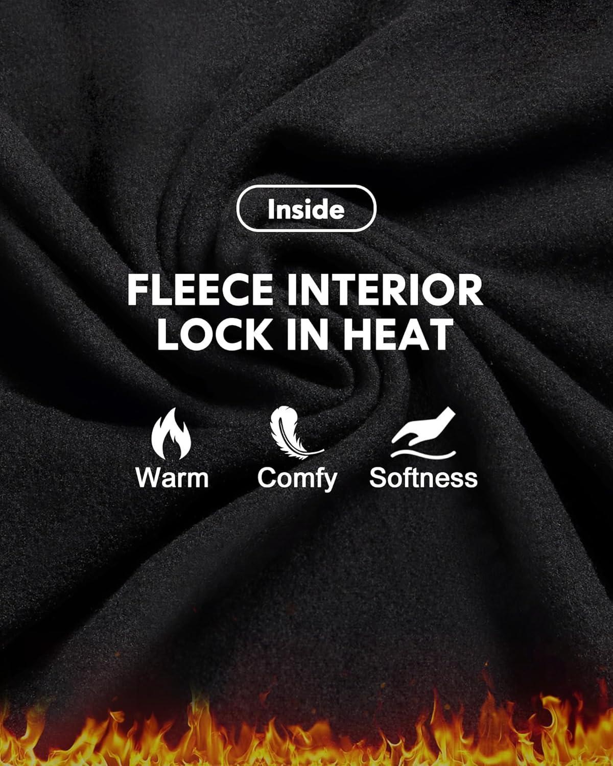 imageCL convallaria Turtleneck Thermal Underwear Shirts Women Fleece Lined Base Layer Tops Long Sleeve 2 4 PackScoop Neckblack Black