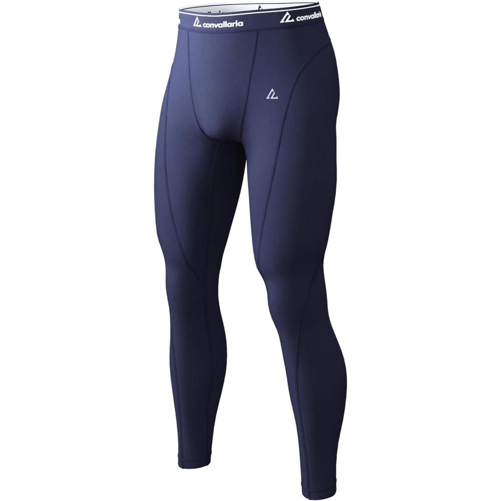 image1 2 4 Pack Mens Thermal Pants Long Johns Fleece Lined Compression Athletic Leggings Base Layer Bottoms1pcblue