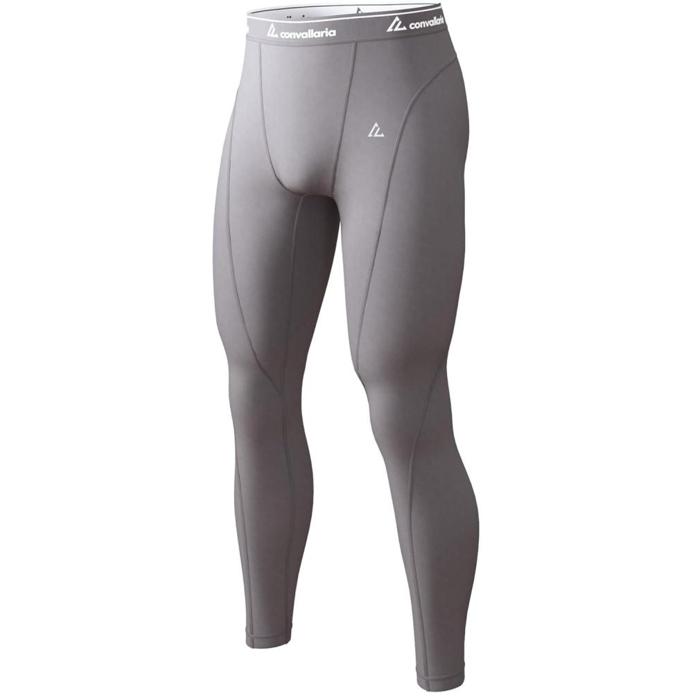 image1 2 4 Pack Mens Thermal Pants Long Johns Fleece Lined Compression Athletic Leggings Base Layer Bottoms1pcgrey