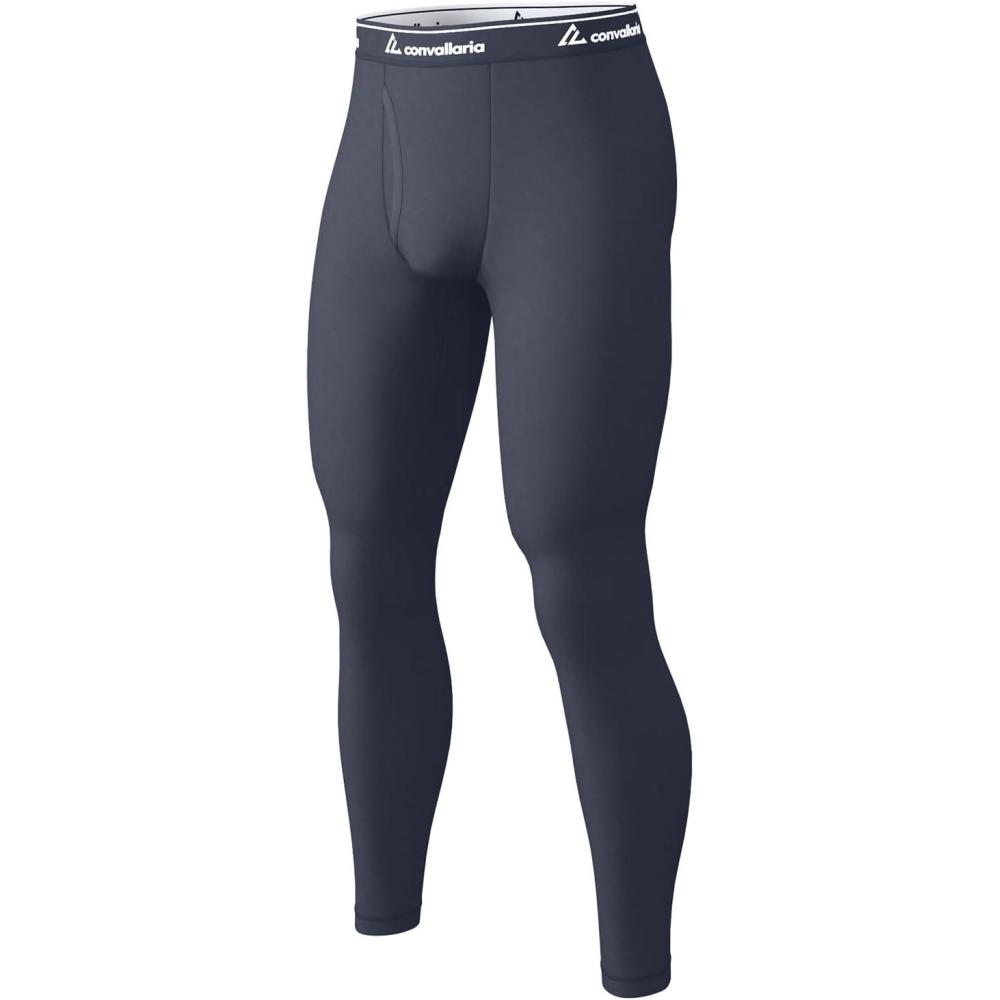 imageMens Thermal Pants Fleece Lined Long Johns Compression Bottom Athletic Base Layer Cold Weather Gear 1 2 4 PcsCharcoal