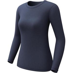 CL convallaria 1 2 4 Pack Women’s Thermal Underwear Tops, Women Fleece Lined Long Sleeve Baselayer Shirt for Winter(Charcoal)