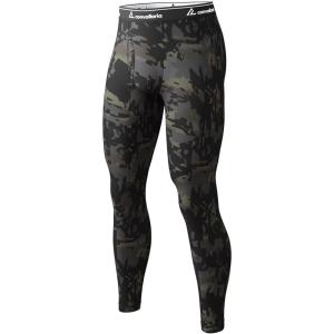 Men’s Thermal Pants Fleece Lined Long Johns Compression Bottom Athletic Base Layer Cold Weather Gear 1 2 4 Pcs(Camo Black)