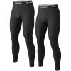 imageMens Thermal Pants Fleece Lined Long Johns Compression Bottom Athletic Base Layer Cold Weather Gear 1 2 4 PcsBlackBlack