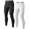 imageMens Thermal Pants Fleece Lined Long Johns Compression Bottom Athletic Base Layer Cold Weather Gear 1 2 4 PcsBlackWhite