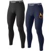 imageCL convallaira Lot de 2 chemises thermiques pour homme  Sousvtements thermiques longs  Couche de base de compression pour temps froid Bbasnoirbleu Taille XL
