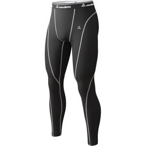 CL convallaria Collant Thermique Homme Pantalon Thermiques Caleçon pour Homme – Manches Longues – Intérieur en Polaire – sous-vêtements Fonctionnels(1 Pièce – Noir (Blanc))