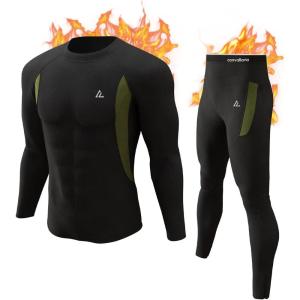 CL convallaria sous-vêtements Thermiques Hommes, sous-vêtements Fonctionnels de Ski sous-vêtements Respirants Polaire Interne Ensemble de sous-vêtements Thermiques(Gris A (200 G/M²))