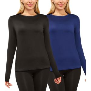 CL convallaria sous-vêtements Thermiques pour Femmes, sous-vêtements Fonctionnels thermoactifs Respirants, sous-vêtements de Ski en Polaire intérieure, Ensemble de sous-vêtements Thermiques Doux(Noir/Bleu)