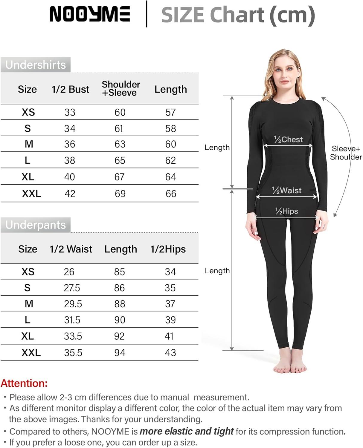 image:imageNOOYME sous Vetement Thermique Femme Fonctionnel Ensemble Ski Femme Antibactriens sous Vetement Chaud Femme Flexible Respirant Ensemble de Ski Femme Tenant Chaud pour Automne HiverNoir Trs Chaud