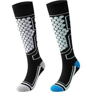 Chaussettes De Ski Thermiques Lot De 2 Pour Homme Et Femme, Chaussettes Chaudes Homme,Chaussette Hiver Femme, Pour Randonnée Cyclisme Sport d&rsquo;Hiver(Black / Blue 41-46)