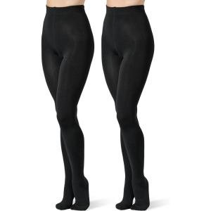 Collant Thermique Femme 300 Deniers Alaska – Sous Vetement Thermique Femme, Respirants pour Sports D&rsquo;hiver et Loisirs 1-2 Pcs(Noir 2 Pcs)