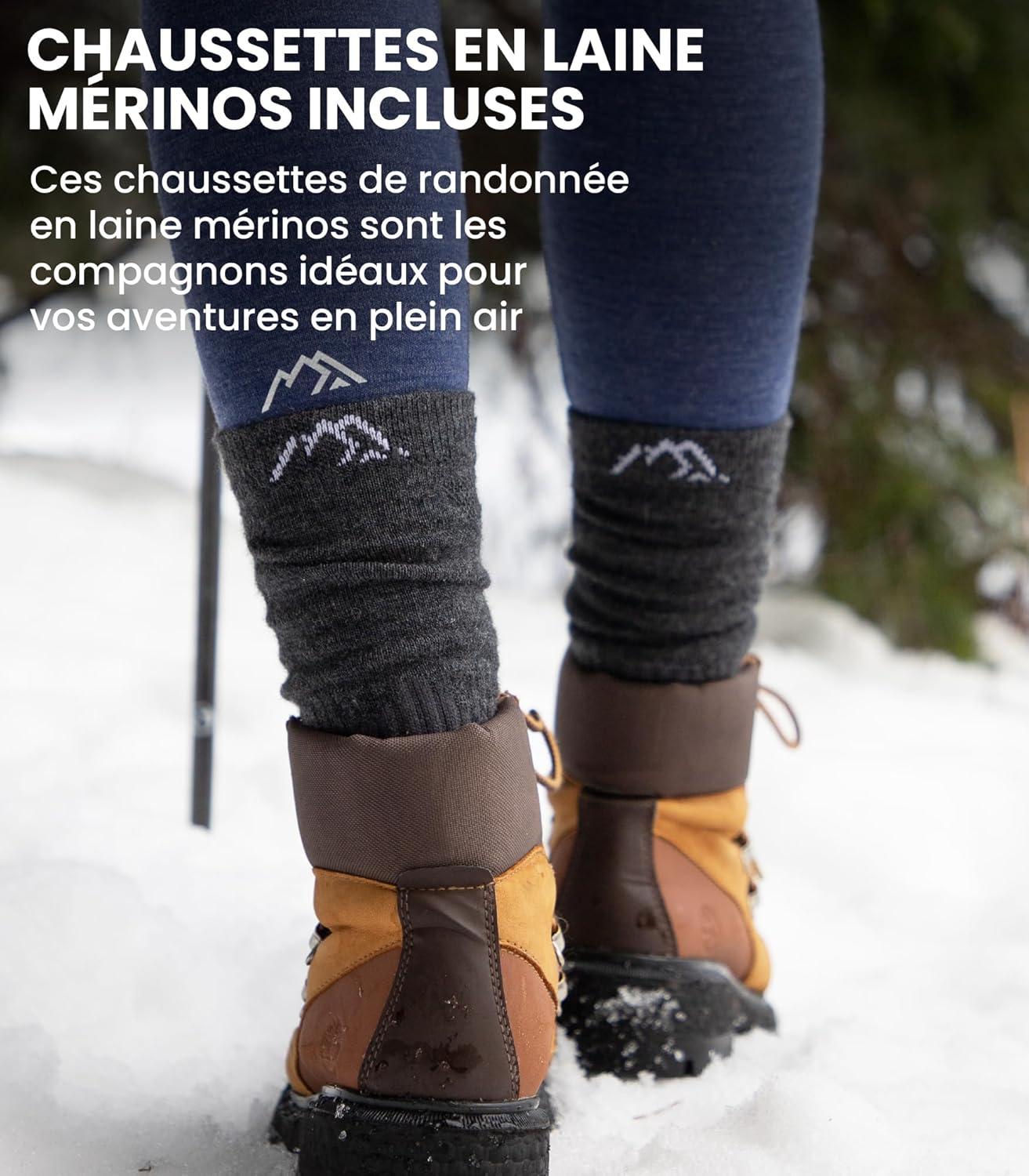 image:imageMerinoTech Vetement Femme Ensemble Laine Merinos 100 Merino Wool Haut et Bas avec Chaussettes Lourd Moyen Lger250 Deep Teal