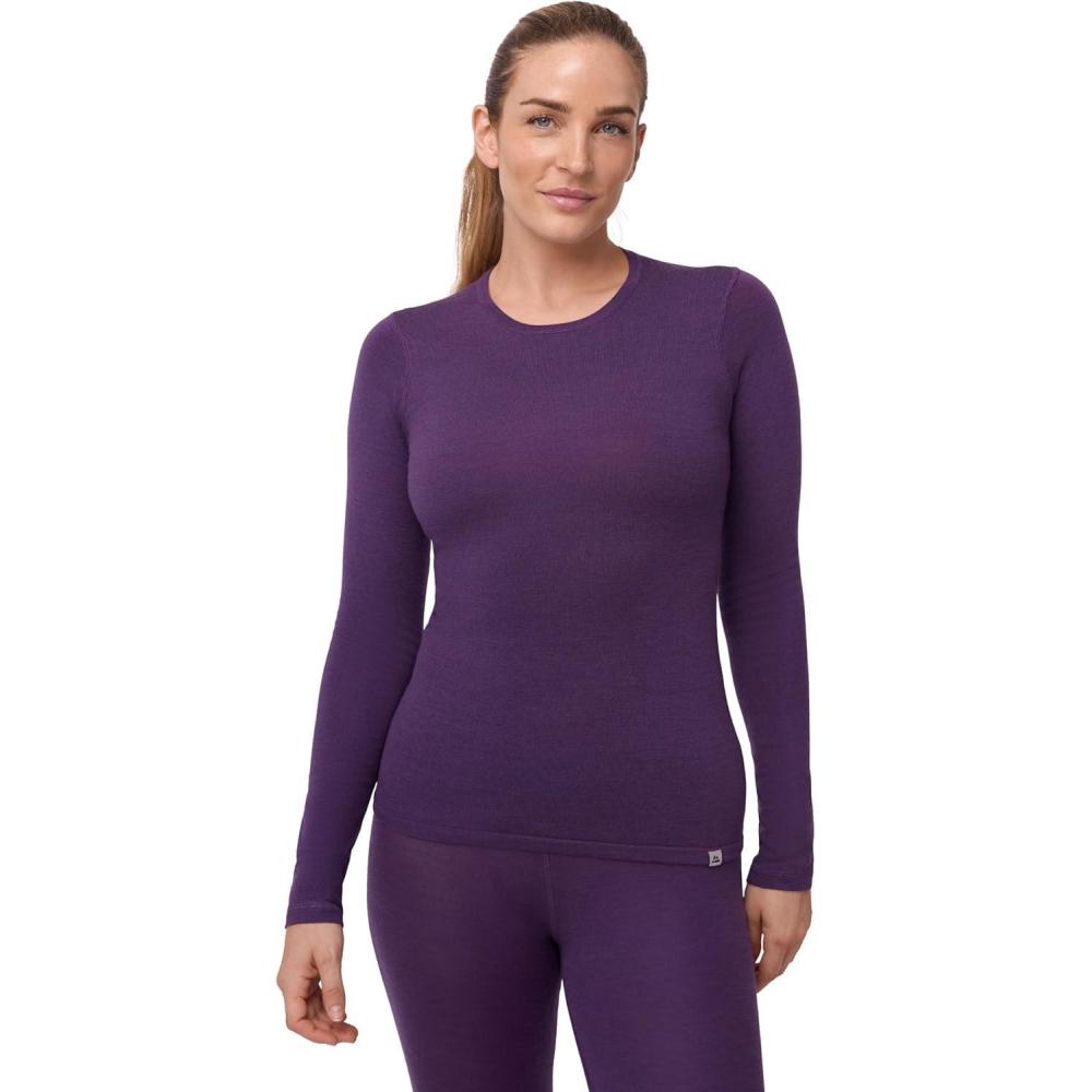 image:imageDANISH ENDURANCE Haut Thermique en Laine Merinos pour Femme sousVtements Thermiques Couche de Base dhiverViolet