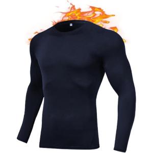 Channo sous-Vêtement Thermique Homme, Ensemble de sous – Léger et Chaud Quick Dry(Bleu  1 Pièce)
