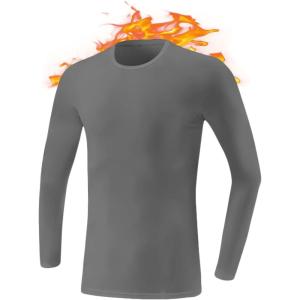 Channo sous-Vêtement Thermique Homme, Ensemble de sous – Léger et Chaud Quick Dry(Gris  1 Pièce)