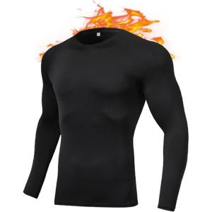 Channo sous-Vêtement Thermique Homme, Ensemble de sous – Léger et Chaud Quick Dry(Noir  1 Pièce)