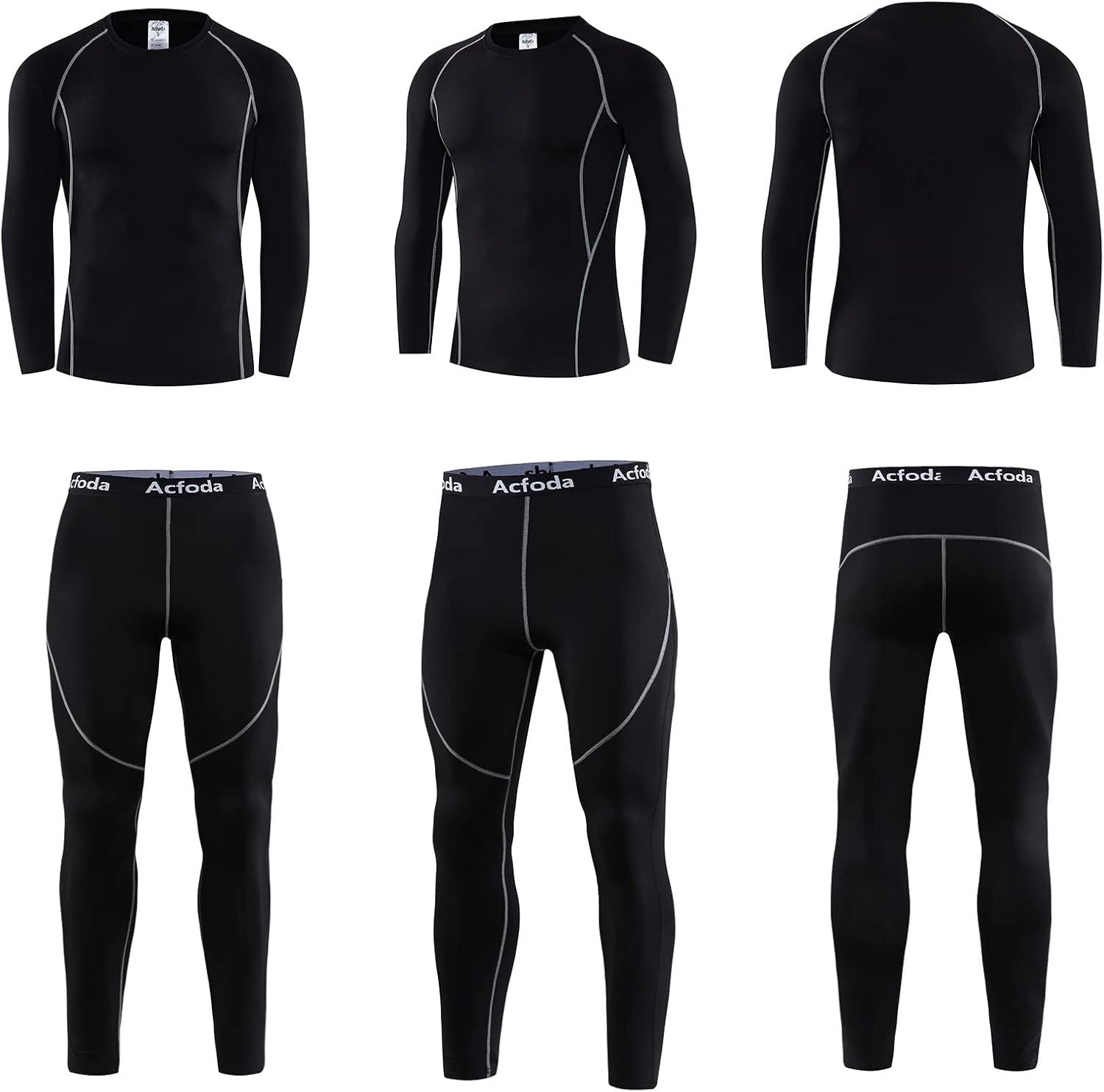image:imageHomme Ensemble de sous Vetements Thermiques de Compression sousVtement Thermique SXXL22 Noir Gris