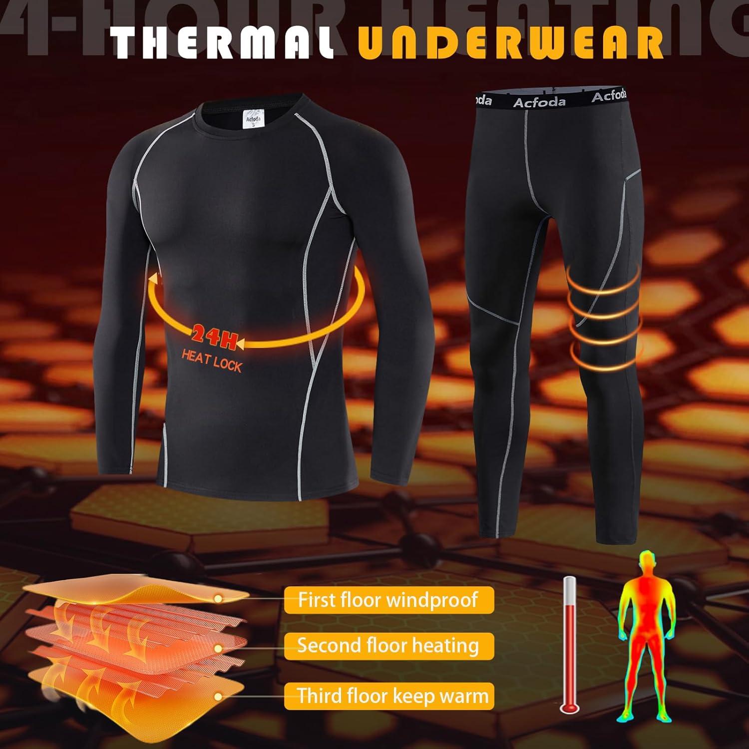 image:imageHomme Ensemble de sous Vetements Thermiques de Compression sousVtement Thermique SXXL22 Noir Gris