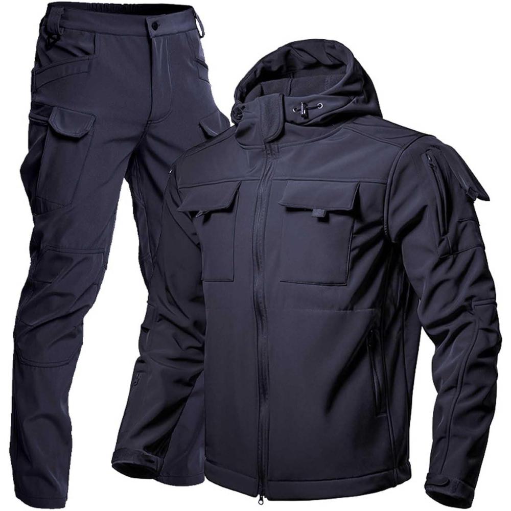 image:imageGenerisch 2025 Combinaison dhiver thermique coupevent pour homme coupe ajuste veste et pantalon pour la randonne lescalade les loisirs lhiverBleu