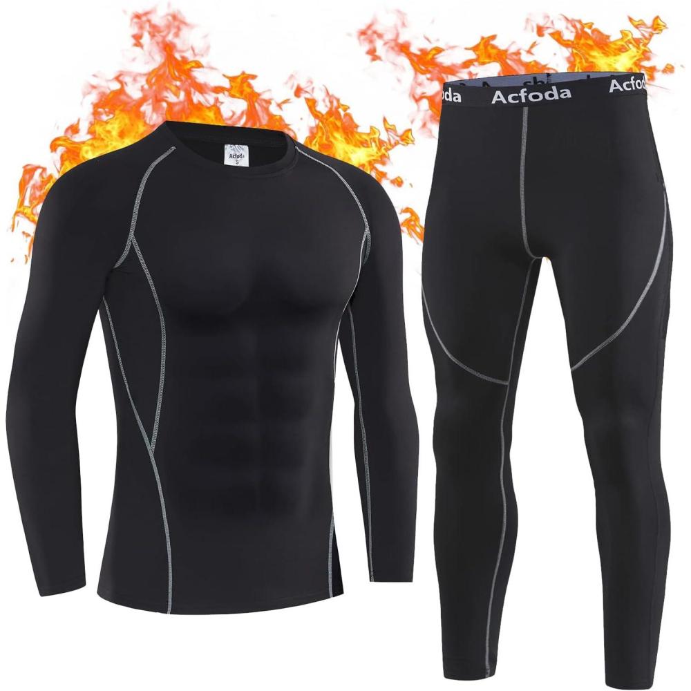 image:imageHomme Ensemble de sous Vetements Thermiques de Compression sousVtement Thermique SXXL22 Noir Gris