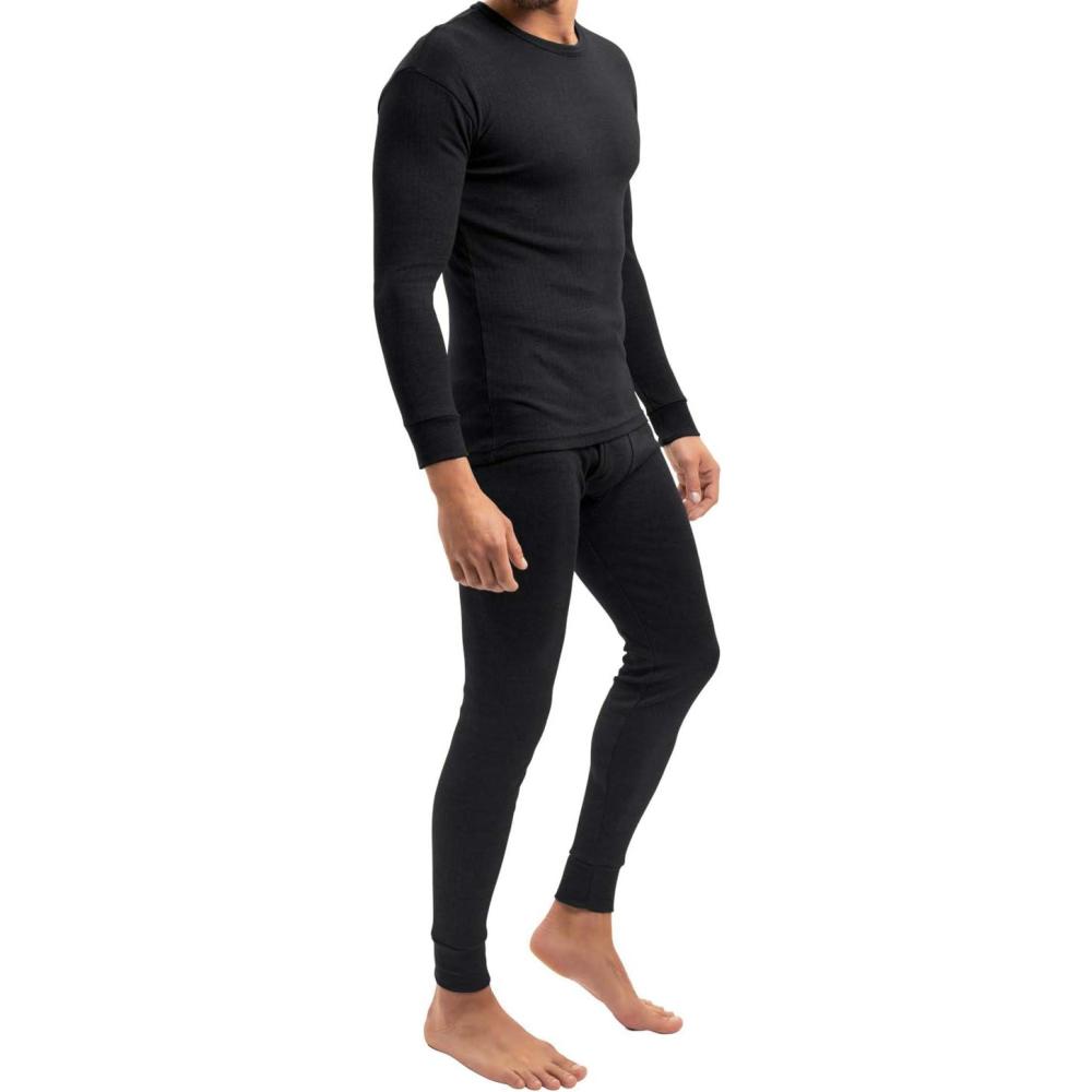 image:imageMT THERMO LIGHT  Ensemble de sousvtements thermiques fins caleon  haut  chaud et respirant  qualit celodoro  homme  tailles M  3XLNoir