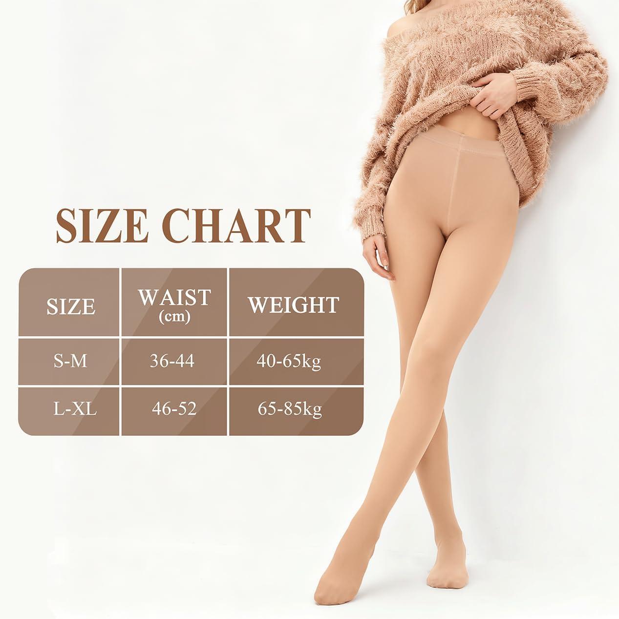 image:imageCollant Chaud Thermo pour Femme Hiver Doublure Polaire paisse Collants Thermique Gainant Opaque lastique et Confortable2 couleurs chair
