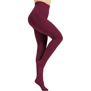 Collant Chaud Thermo pour Femme Hiver – Doublure Polaire Épaisse, Collants Thermique Gainant, Opaque, Élastique et Confortable(Bordeaux)